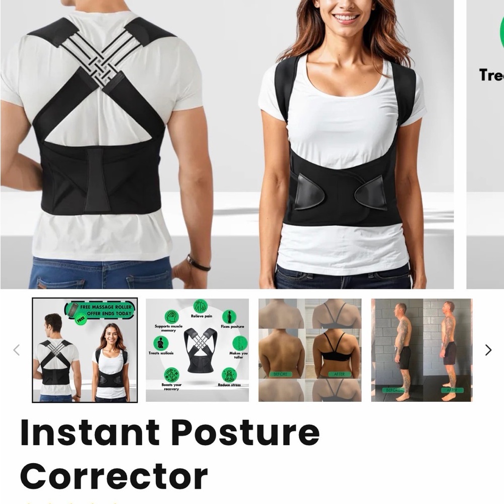 Instant Posture Corrector Back Support - PACK OF 2